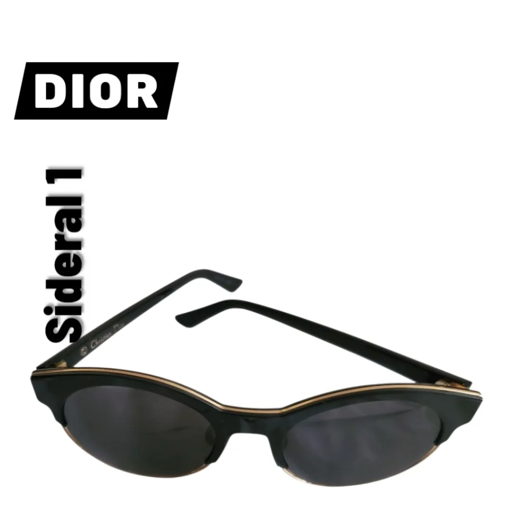 DIOR Black and Gold Sideral1 Round Frame J63Y1 Unisex Sunglasses